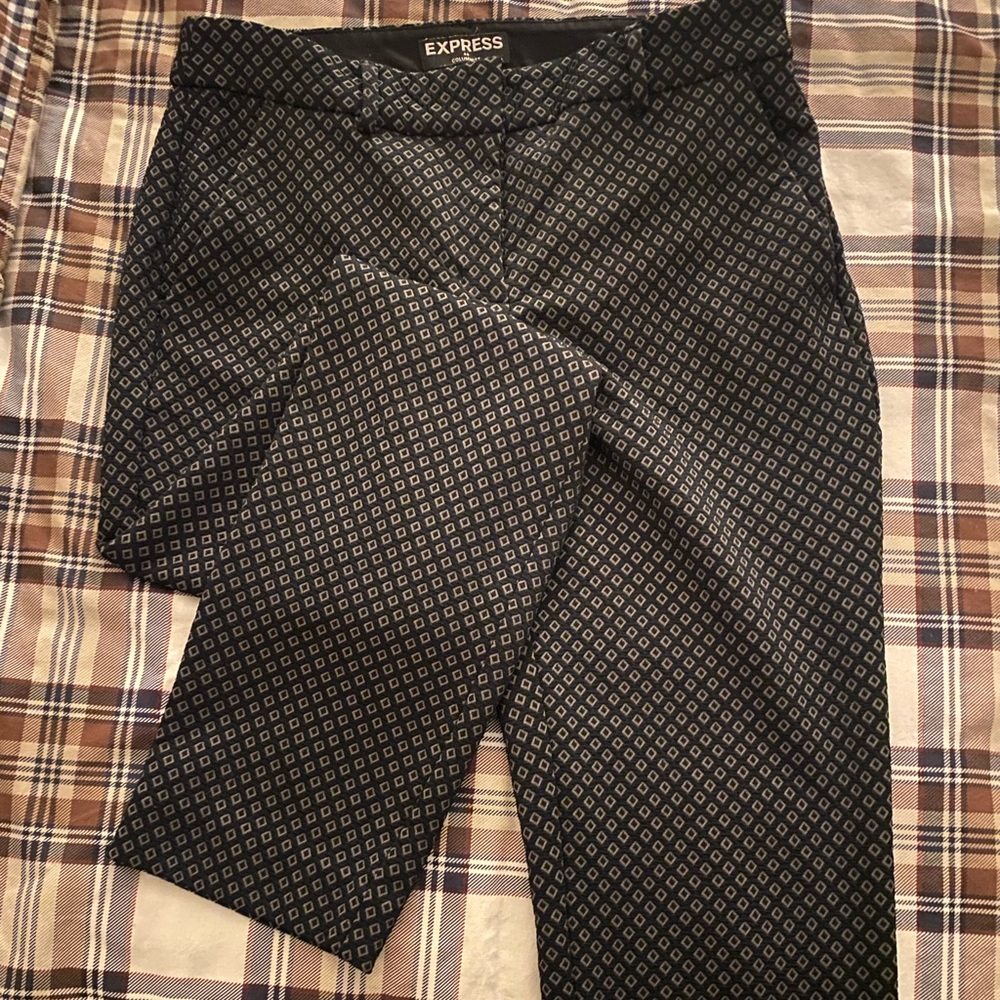 Express Columnist work pants size 4 (blue with bronze/gold details)
